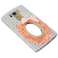 Spritech(TM) Clear Hard Bling Phone Case for LG G Stylo 2 LS775/LG Stylus 2 K520,Handmade Gold Crystal Flower... N44