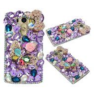 Spritech(TM) Clear Hard Bling Phone Case for LG G Stylo 2 LS775/LG Stylus 2 K520,Handmade Gold Crystal Flower... N45