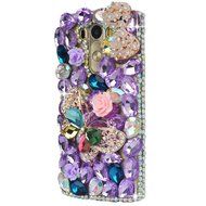 Spritech(TM) Clear Hard Bling Phone Case for LG G Stylo 2 LS775/LG Stylus 2 K520,Handmade Gold Crystal Flower... N47