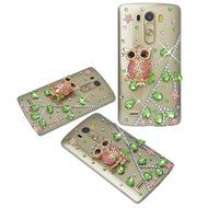 Spritech(TM) Clear Hard Bling Phone Case for LG G Stylo 2 LS775/LG Stylus 2 K520,Handmade Gold Crystal Flower... N48