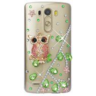 Spritech(TM) Clear Hard Bling Phone Case for LG G Stylo 2 LS775/LG Stylus 2 K520,Handmade Gold Crystal Flower... N49