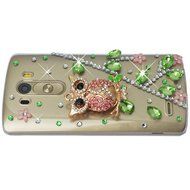 Spritech(TM) Clear Hard Bling Phone Case for LG G Stylo 2 LS775/LG Stylus 2 K520,Handmade Gold Crystal Flower... N50