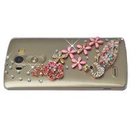 Spritech(TM) Clear Hard Bling Phone Case for LG G Stylo 2 LS775/LG Stylus 2 K520,Handmade Gold Crystal Flower... N53