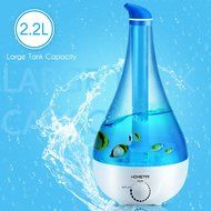 HOMETEK Ultrasonic Humidifier with 2.2 Liter Water Tank 360 Degree Rotatable Nozzle, Swan Shape Blue N6
