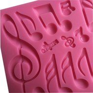 LYNCH Different Music Note Shape Silicone Fondant Mold Bakeware DIY Cake Tools,Pink