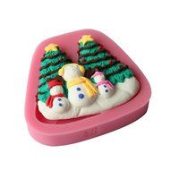 Christmas Gift - Christmas Fondant Silicone Sugar Mold Cake Decorating - Christmas Santa Sled Deer N3