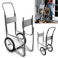 XtremepowerUS 220Lbs Wood Log Mover Caddy Cart Firewood Log Carrier Holder Dolly