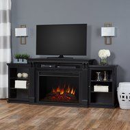 Real Flame 8720E-DSW Tracey Grand Entertainment with Electric Fireplace, Large, Distressed White N2