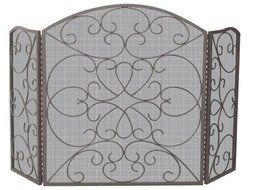3 Fold Bronze Screen With Ornate Design