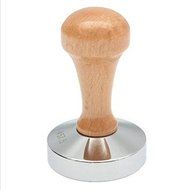 Aluminum Casting Espresso Coffee Tamper Flat Base Wood Handle Bean Press Tool by Micro Shops N2