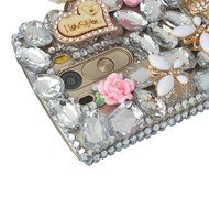 Spritech(TM) Bling Phone Case For LG K7/LG Tribute 5,3D Handmade Silver Crystal Flower Pendant Accessary Design... N8
