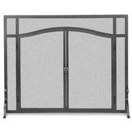 1 Panel Forged Iron Fireplace Screen Finish: Vintage Iron, Size: 33" H x 44" W