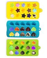 Joyoldelf Candy Molds &amp; Ice Cube Trays - Hearts, Stars &amp; Shells - Silicone Chocolate Mold - Fun, Toy Kids Set...