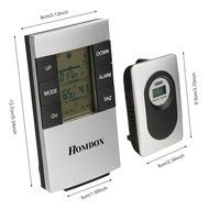 Homdox Wireless Weather Humidity Monitor Indoor/Outdoor Classical Design N2