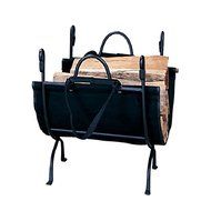 Blue Rhino Black Cast Iron Deluxe Log Holder , Complement Your Working FirePlace.