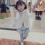 Spritech(TM) Baby Girls New Fashion Add Wool Winter Pure Cotton Layered Dress Tutu Dress Gray N9