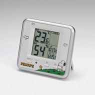 Temperature and Humidity Meter (Celsius display) PEANUTS Snoopy Silver Metallic