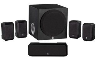 Yamaha 5.1-Channel Advanced Active Servo Technology Complete 6 Piece Home Theater Speaker Package - Designed for...