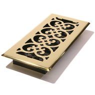 SPH410NKL 4Inch by 10Inch Scroll Floor Register Brushed Nickel N2