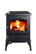 HiFlame 1,800 Square Feet 63,000BTU cast iron wood burning stove HF717U Black Paint N6