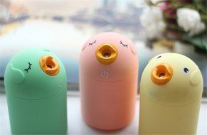 1pcs Cute Little Bird Mini Portable USB Charging Ultrasonic Air Humidifier Mist Maker Pink Yellow Blue N7