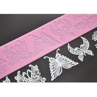 FOUR-C Silicone Embossing Mat Butterfly Lace Mold Color Pink N3