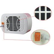 Rubility Multi-functional Warmer Mini Heater Household Office Desktop Electric Heater PTC Mini Fan Warmer (Pink) N11