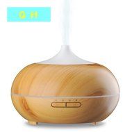 QH Wooden Grain Auto off Air Diffusers Quiet For Office Home Car and Baby (Dark brown) N10