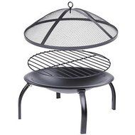 23" Patio Folding Fire Pit Backyard Grill Metal Stove Fireplace Heater w/Cover N4