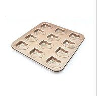 Astra shop Premium 9 Cup Champagne Cat Paw Prints Cake Pan Cute Baking Pan Non Stick Cake Mold Muffin Pan,11 x... N2
