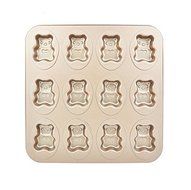 Astra shop Premium 9 Cup Champagne Cat Paw Prints Cake Pan Cute Baking Pan Non Stick Cake Mold Muffin Pan,11 x... N3