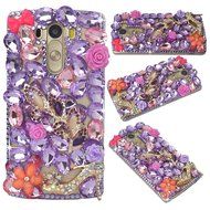 Spritech(TM) Clear Hard Bling Phone Case for LG G Stylo 2 LS775/LG Stylus 2 K520,Handmade Gold Crystal Flower... N61