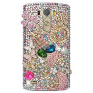 Spritech(TM) Clear Hard Bling Phone Case for LG G Stylo 2 LS775/LG Stylus 2 K520,Handmade Gold Crystal Flower... N64
