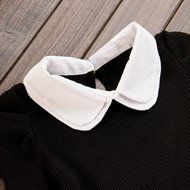 Spritech(TM) Fashion Women Thicken Basic Warm Crystal Pearl Doll Collar Long Puff Sleeve Slim Fit Velvet Sweater... N29