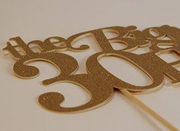 All About Details Gold The Big 3OH! Cake Topper