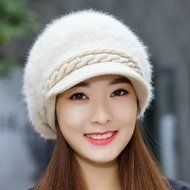 KAKA(TM) Women Girl Korean Stylish Peaked Cap Plush Winter Warm Hat N5