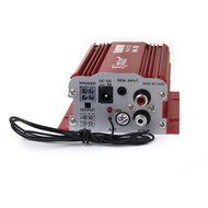 Mini Car Motorcycle MP3 Hi-Fi Stereo Audio Amplifier with Remote Control Red