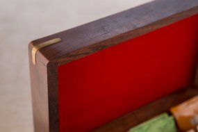 Rusticity Wood Tea Bag / Spice Storage Box with Lid and 9 pockets | Handmade | (9x6 in)