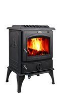 HiFlame 1,800 Square Feet 63,000BTU cast iron wood burning stove HF717U Black Paint N7