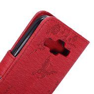 Galaxy Core Prime Wallet Case,PHEZEN Serect Garden Butterfly Flower Inlaid Shiny Glitter Diamond Pu Leather Flip... N7
