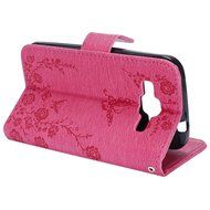 Galaxy Core Prime Wallet Case,PHEZEN Serect Garden Butterfly Flower Inlaid Shiny Glitter Diamond Pu Leather Flip... N11