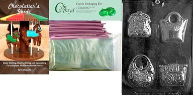 Cybrtrayd D090 4 Purses Fashion Chocolate Candy Mold with Exclusive Cybrtrayd Copyrighted Chocolate Molding Instructions