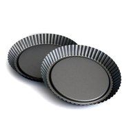 Tart Pan by Vanika, Pack of 2, Non-Stick Coating, Heavy Duty Steel Quiche Pans, PFOA-Free - Excellent Heat Conduction...