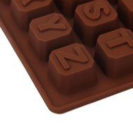 Creazy&reg; Silicone Letter Alphabet Cake Fondant Mould Chocolate Cookies Candy Mold (coffee)