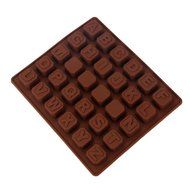 Creazy&reg; Silicone Letter Alphabet Cake Fondant Mould Chocolate Cookies Candy Mold (coffee) N2