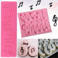 Genenic Fondant Music Note Mat Baking Tool Cake Mold Silicone Mould