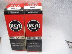 RCA 807 PLATINUM MATCHED PAIR NOS IN BOX N2
