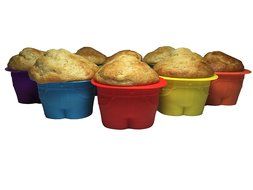 Win&amp;Co The Muffin Family Silicone Baking Cups Set of 8 Jean Shaped Silicone Bake Cups Create a Hilarious "Muffin...