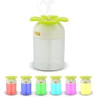 Mystery Four Leaf Clover Mini Humidifier Portable USB Desktop Cool Mist Humidifier with Colorful LED Night Light... N5