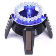 TTCOM Solar Powered Rotating Showcase Jewelry Rotating Display Stand Turn Table LED Light N8